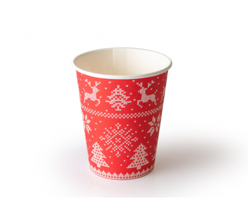 Стакан бумажный 250 мл. Зимние узоры
