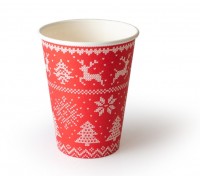 Стакан бумажный 300 мл. Зимние узоры