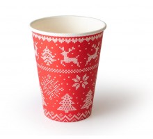 Стакан бумажный 300 мл. Зимние узоры