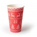 Стакан бумажный 400 мл. Зимние узоры