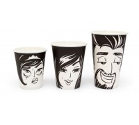 Стакан бумажный 250 мл. Лица