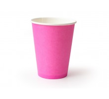 Стакан бумажный 250мл. Розовый